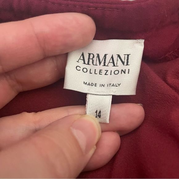 Armani Collezioni Red Pencil Skirt Size 14 - Picture 5 of 7